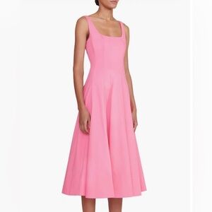 STAUD ‘Wells’ Cotton Midi Dress